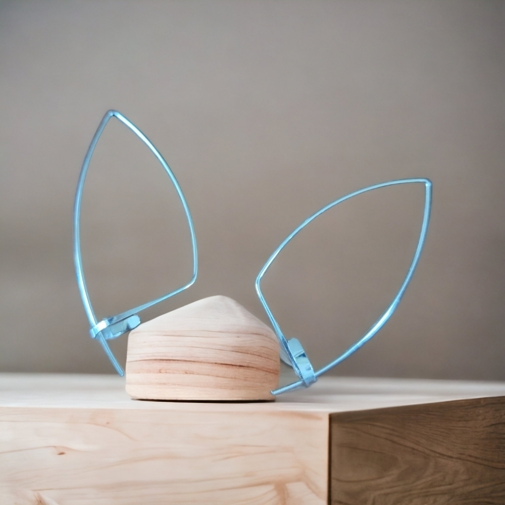 Silver Thread Through Earrings - image 1